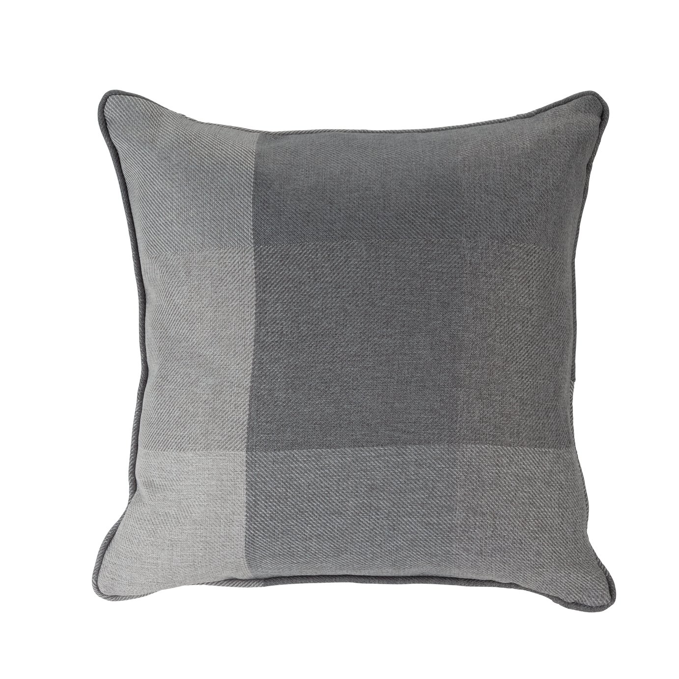Argos Home Block Check Cushion Grey (9298930) Argos Price Tracker