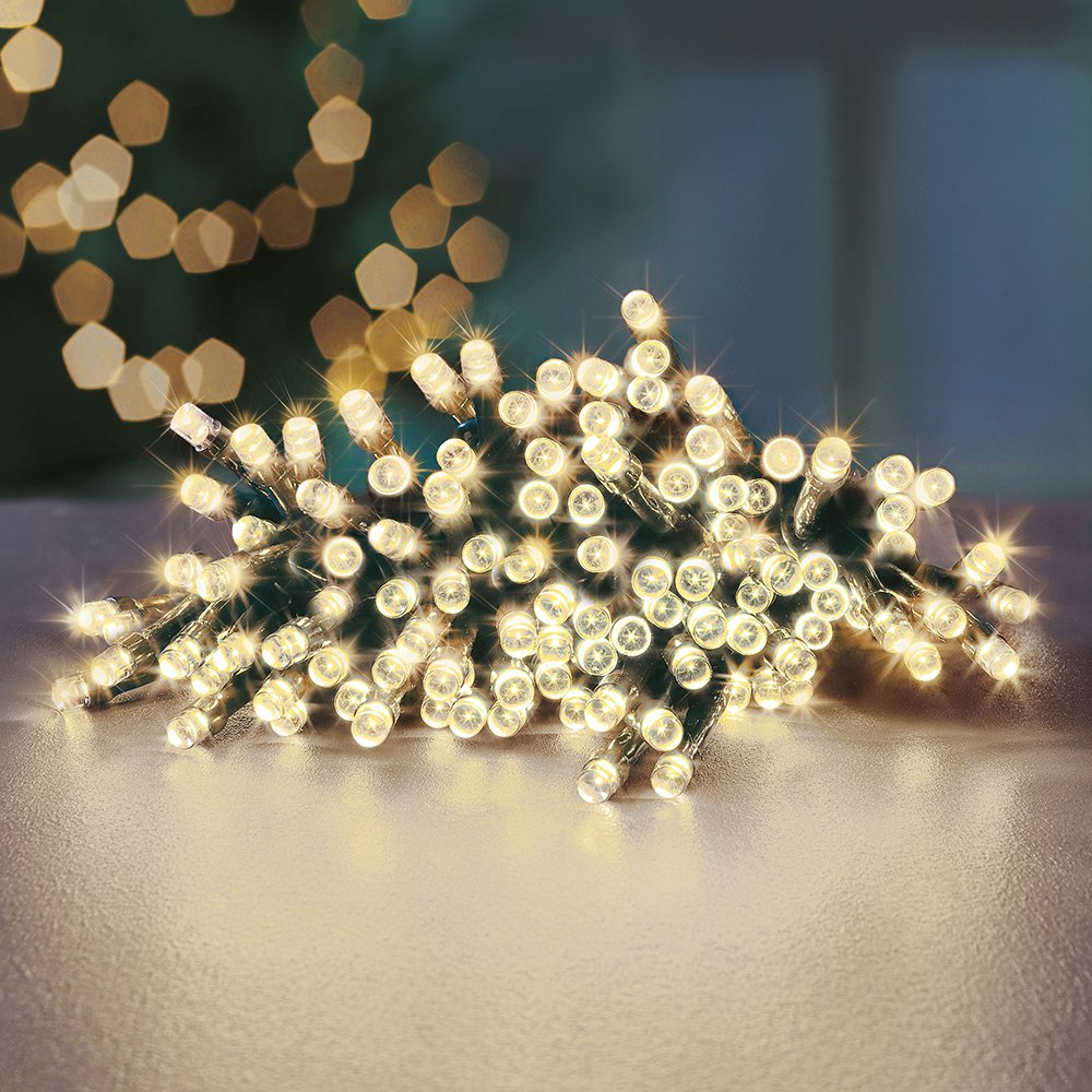 Premier Decorations Warm White LED Christmas Tree Lights (9503814
