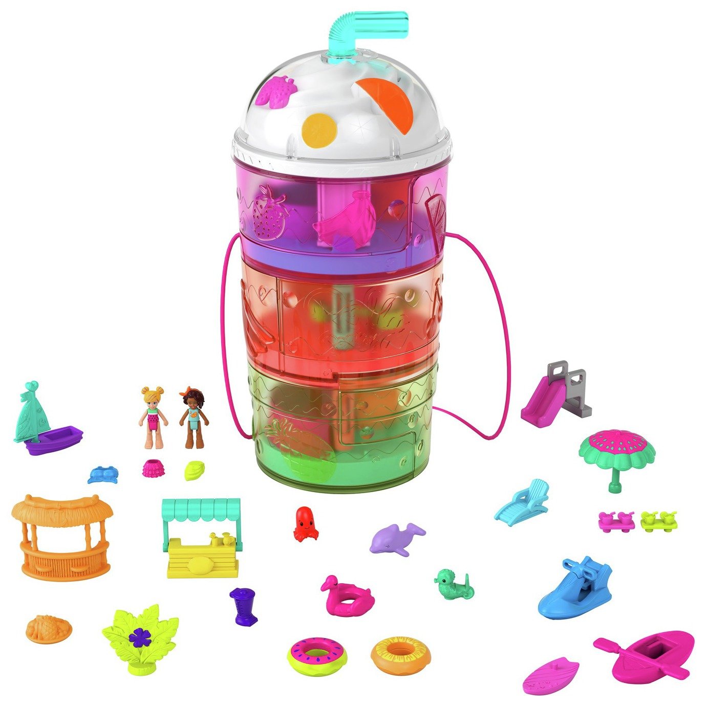 Polly Pocket Spin 'n Surprise Smoothie Playground Playset Review Toy Reviews