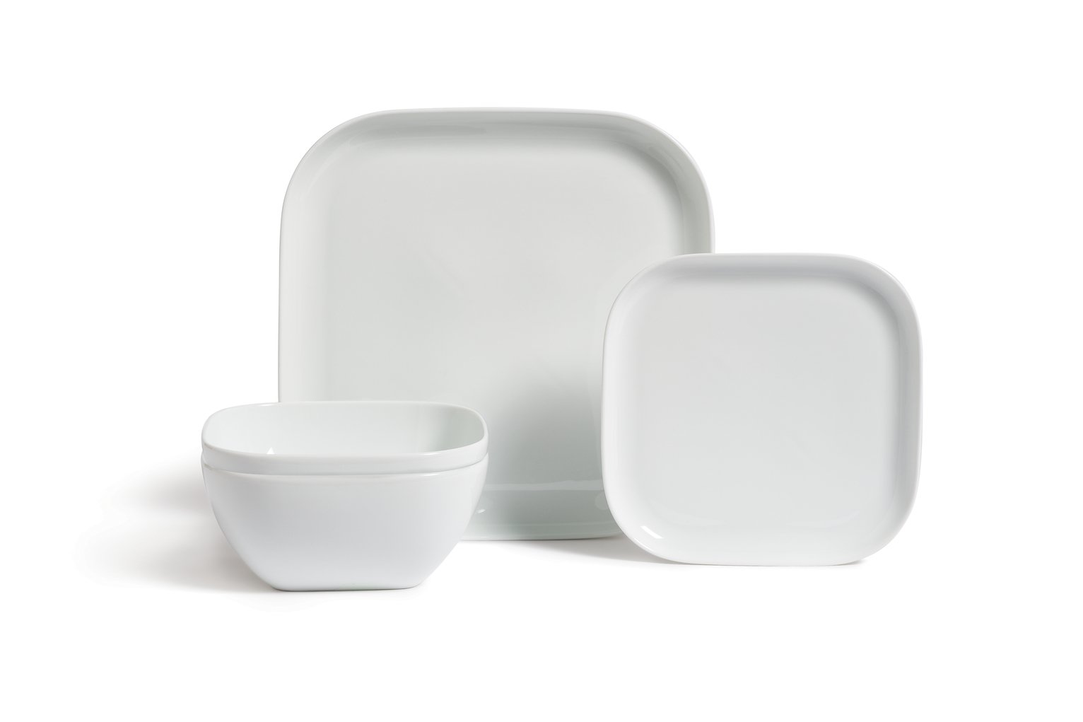 Habitat Riko Square 12 Piece Dinner Set White (9550874) Argos Price