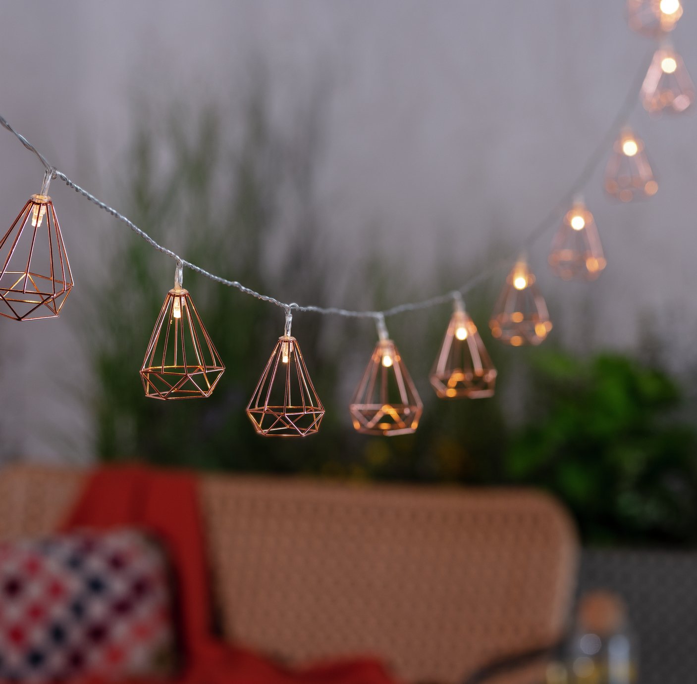 Habitat Warm White Geo Pendant Solar LED String Lights (9559521