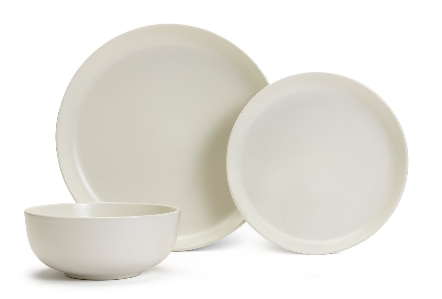 Habitat 12 Piece Stoneware Dinner Set White (9577833) Argos Price