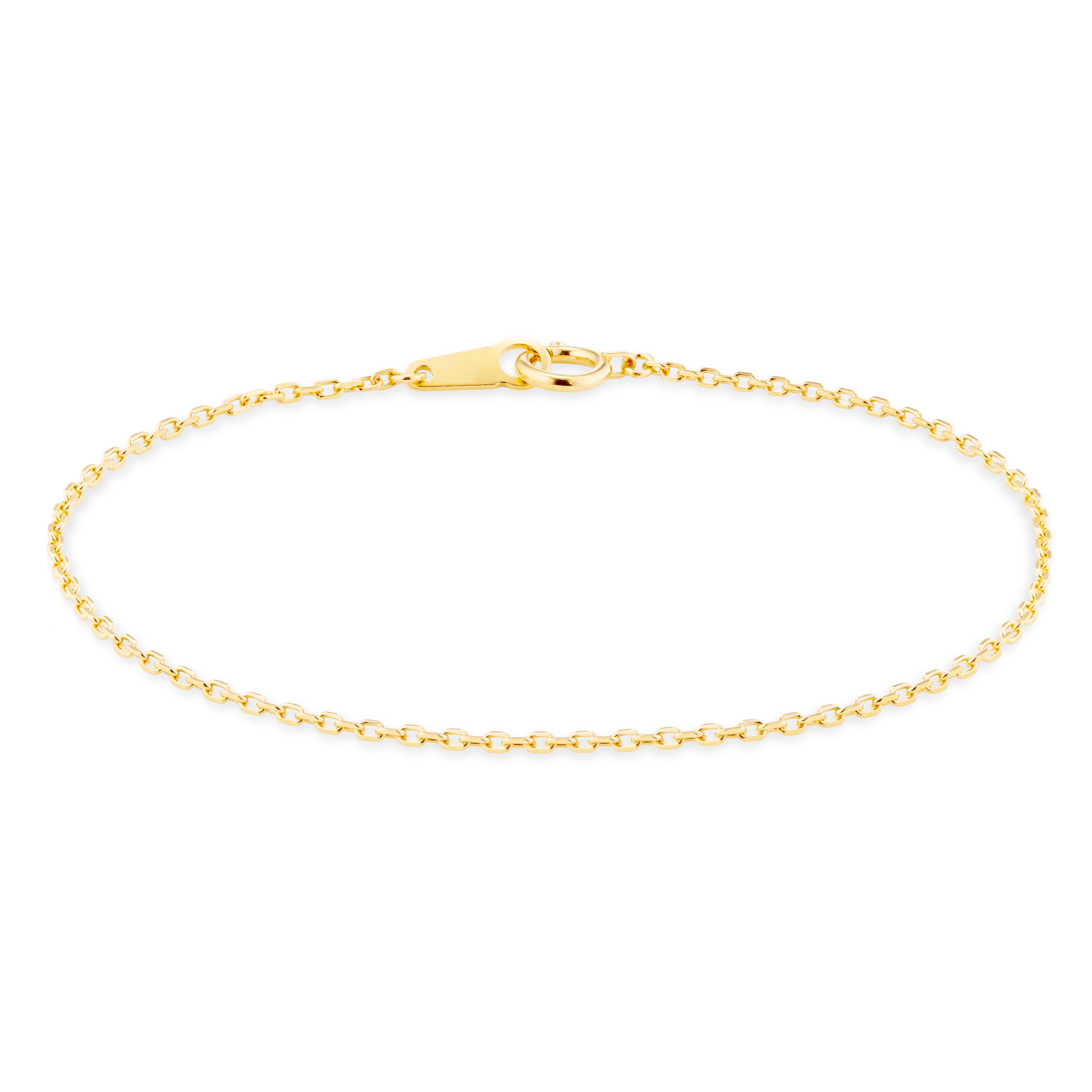 Shop Diamond Cut Cable Chain Bracelet Pure 24K Gold 7879