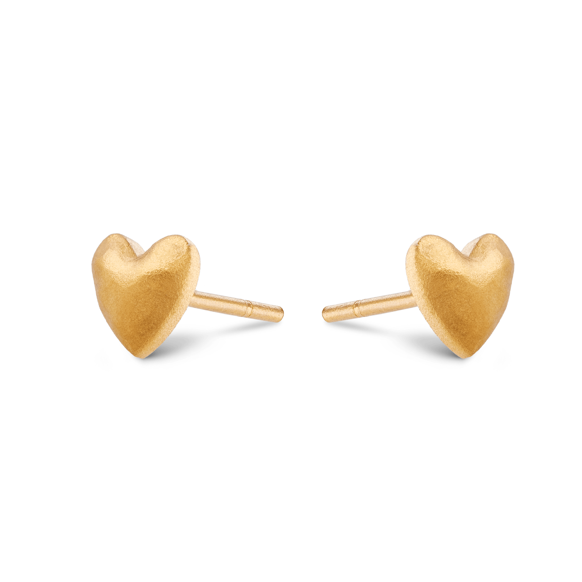 Shop Heart Stud Earrings Pure 24K Gold 7879