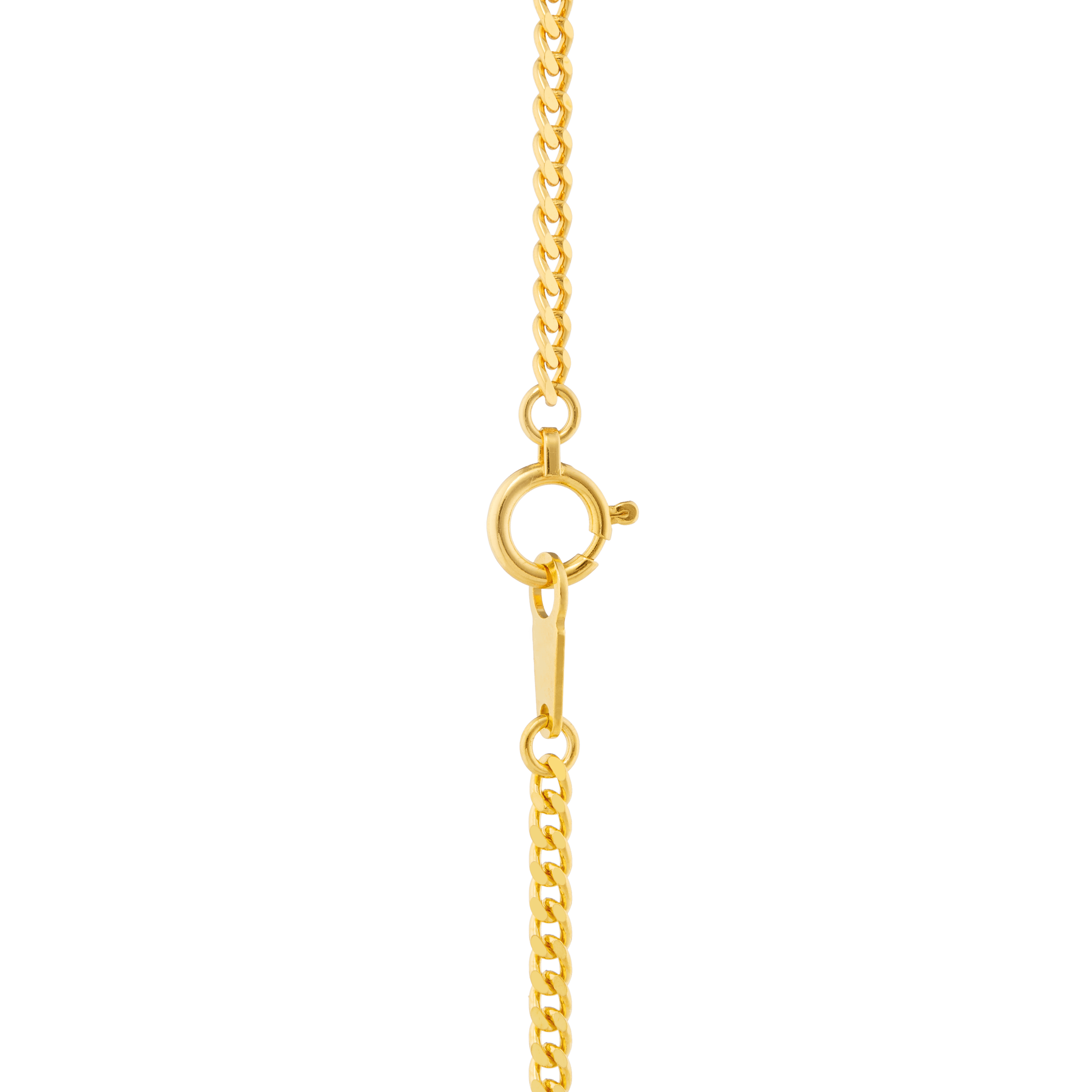 Shop Diamond Cut Curb Chain Necklace Pure 24K Gold 7879 United States