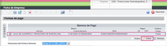 Cómo informar el sufijo en la remesa bancaria Wolters Kluwer