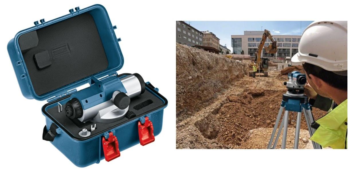 Bosch Niveau Optique Jusqu'à 100m + Trépied + Mire (pack