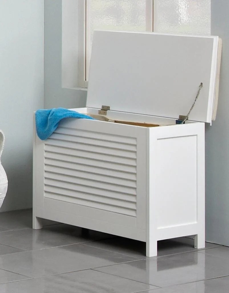 Meuble bas salle de bain avec bac à linge l.52 x H.60 x P.30 cm Leroy