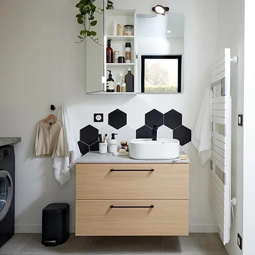 100€ sur l'installation de votre ensemble de mobiliers de salle de