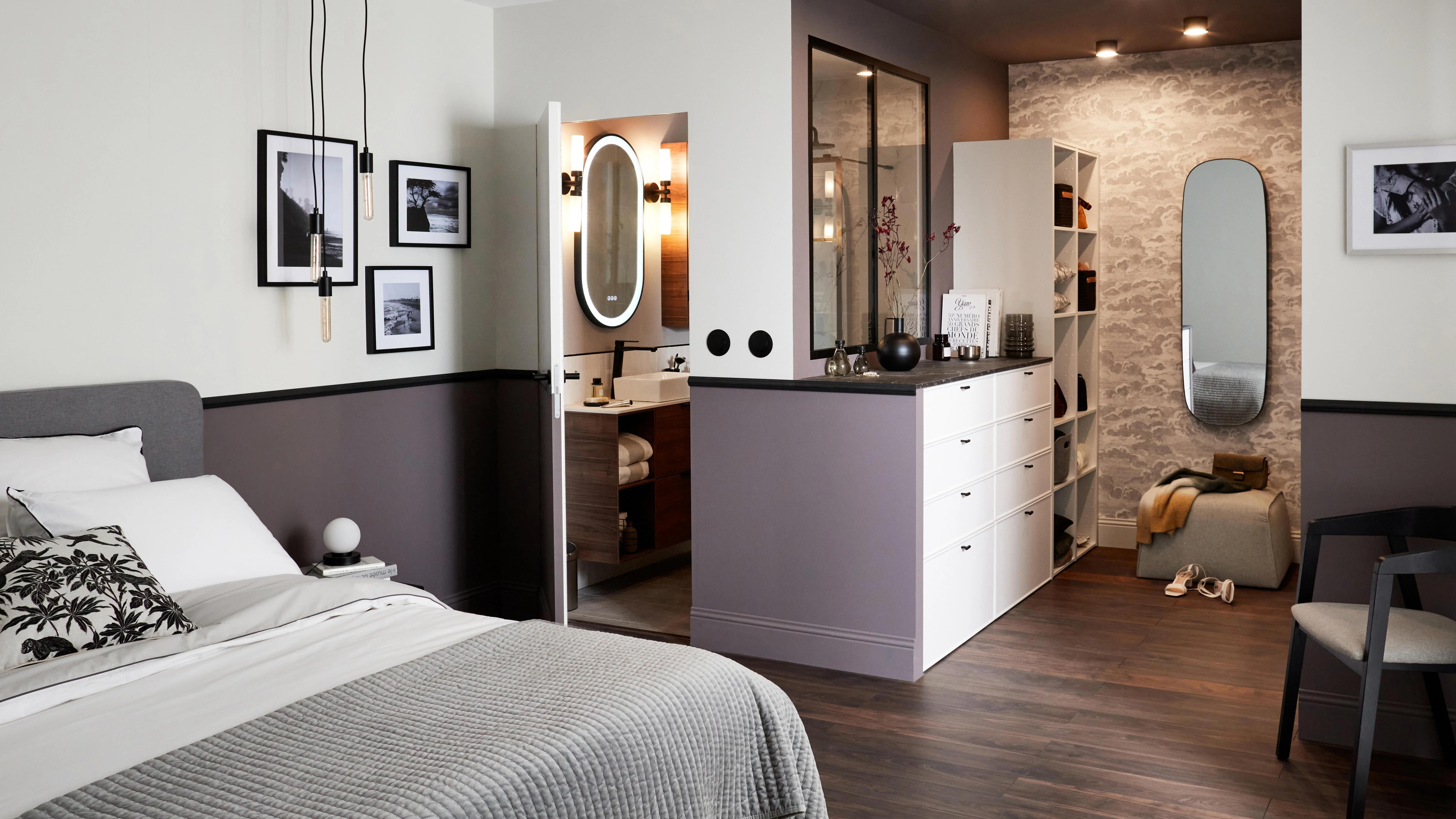 Une suite parentale avec salle de bains et dressing Leroy Merlin