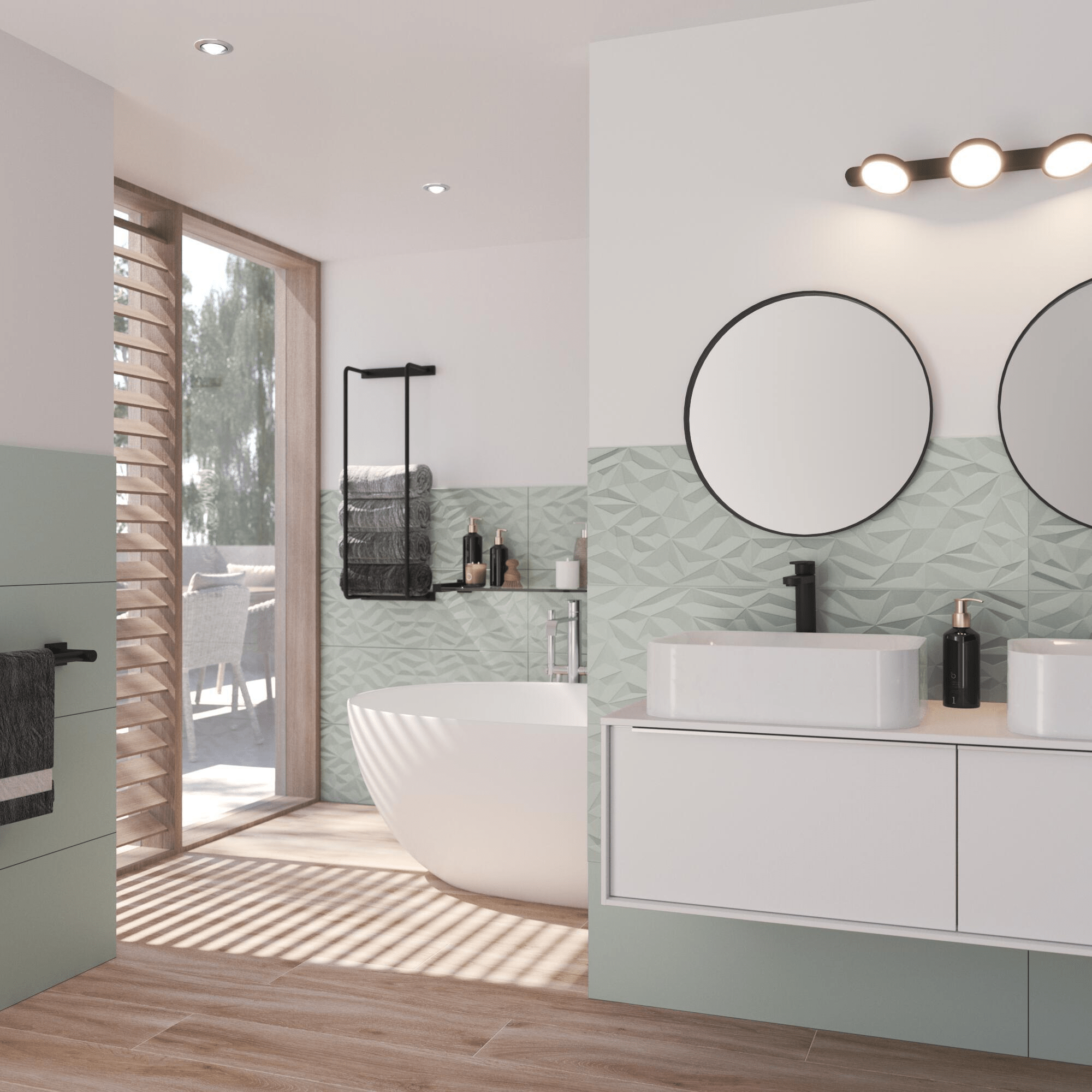Piastrelle bagno verde chiaro 15 idee moderne e classiche Leroy Merlin