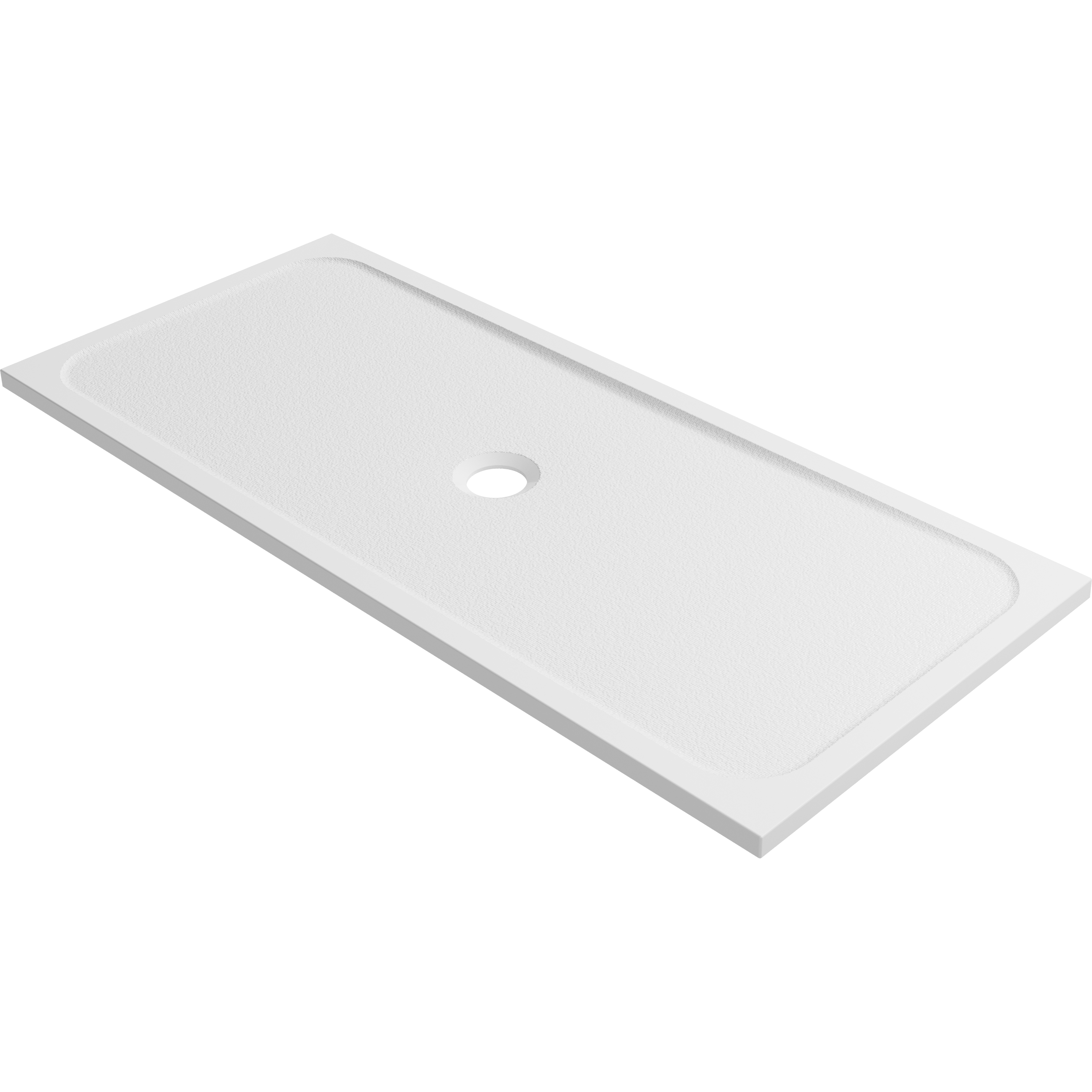 Receveur de douche extraplat, résine, blanc L.160 x l.70 cm, Easy light