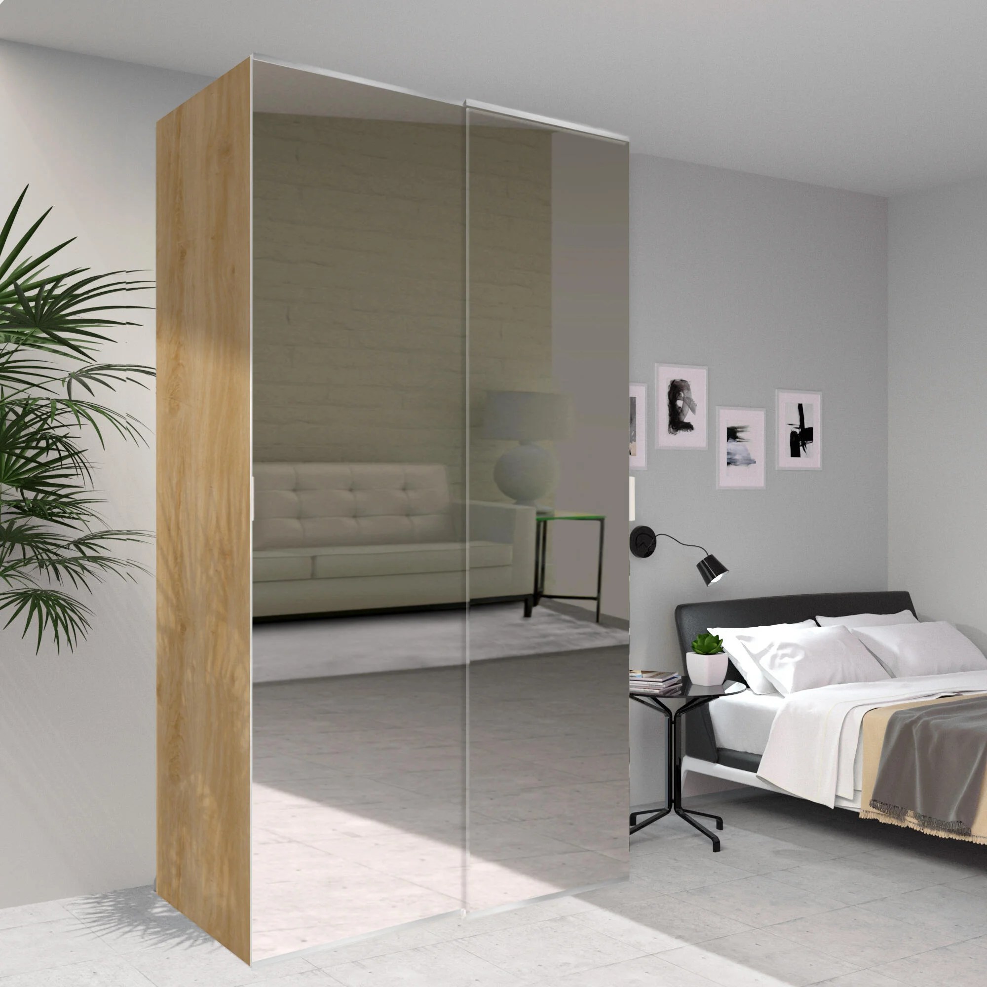 Ingenieria Melodioso Brisa armario una puerta con espejo tinta El