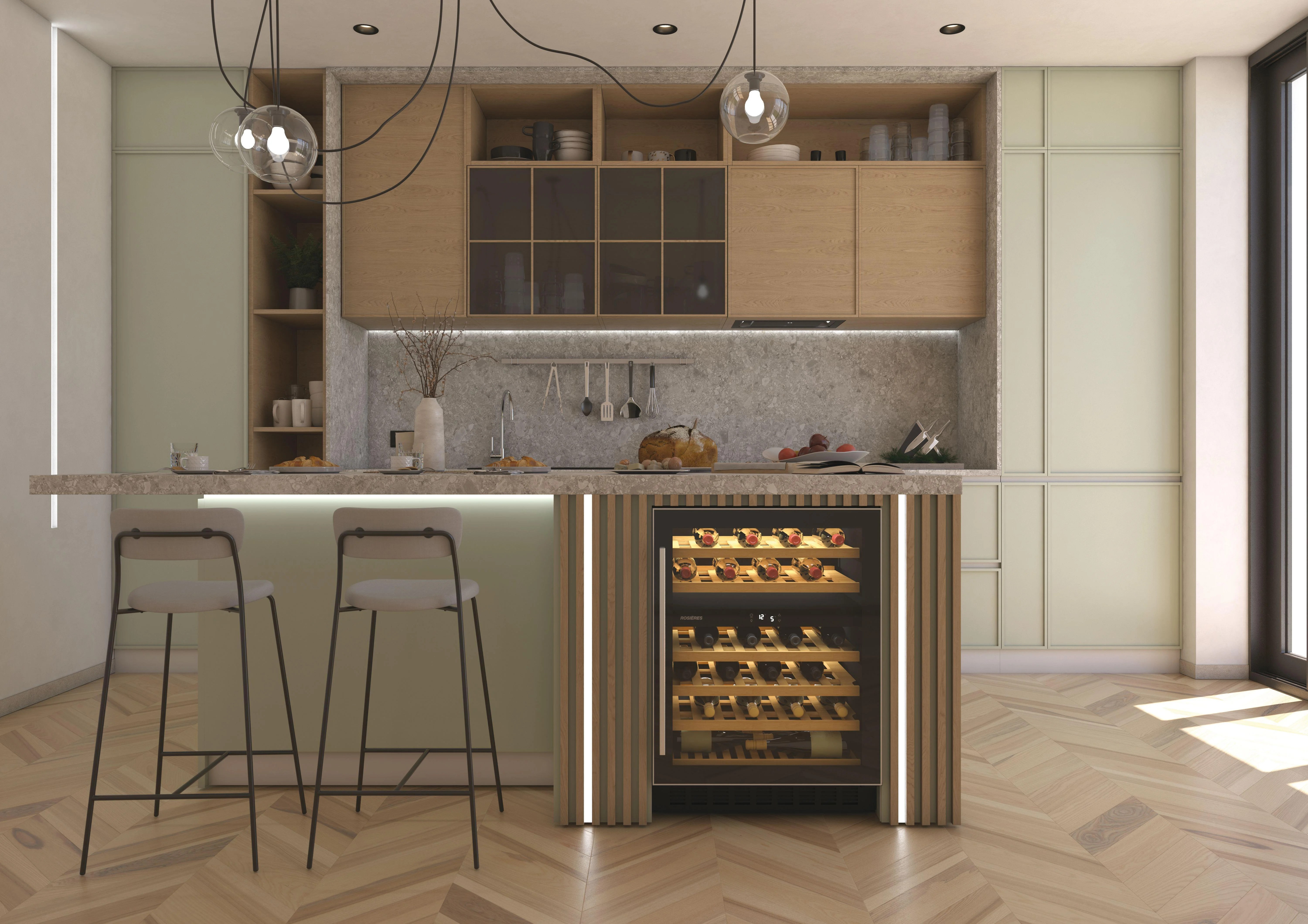 Cave à vin de vieillissement L.60 cm 46 bouteilles ROSIÈRES RWCB60/N