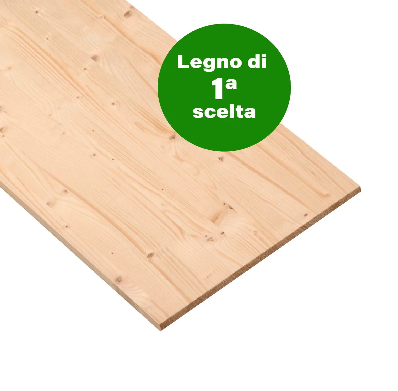 Tavola lamellare in legno di abete, 1° scelta L 30 x 100 cm x Sp 7 mm