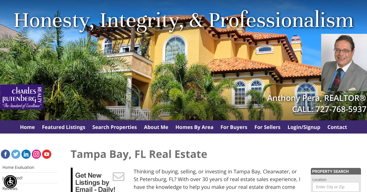 Tampa Bay, FL Real Estate Anthony Pera, REALTOR®