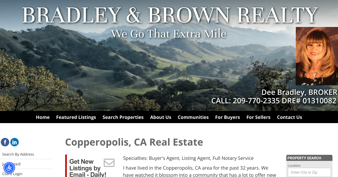 Copperopolis, CA Real Estate About Me Dee Bradley, REALTOR®