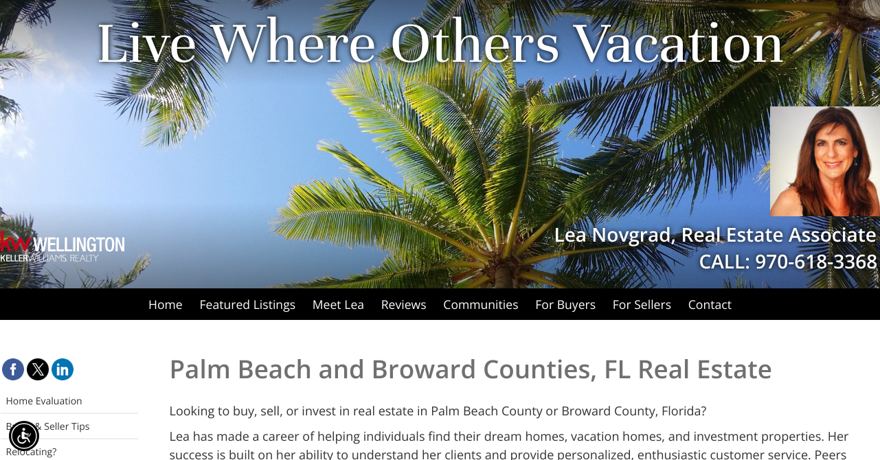 Palm Beach and Broward Counties, FL Real Estate Lea Novgrad, REALTOR®