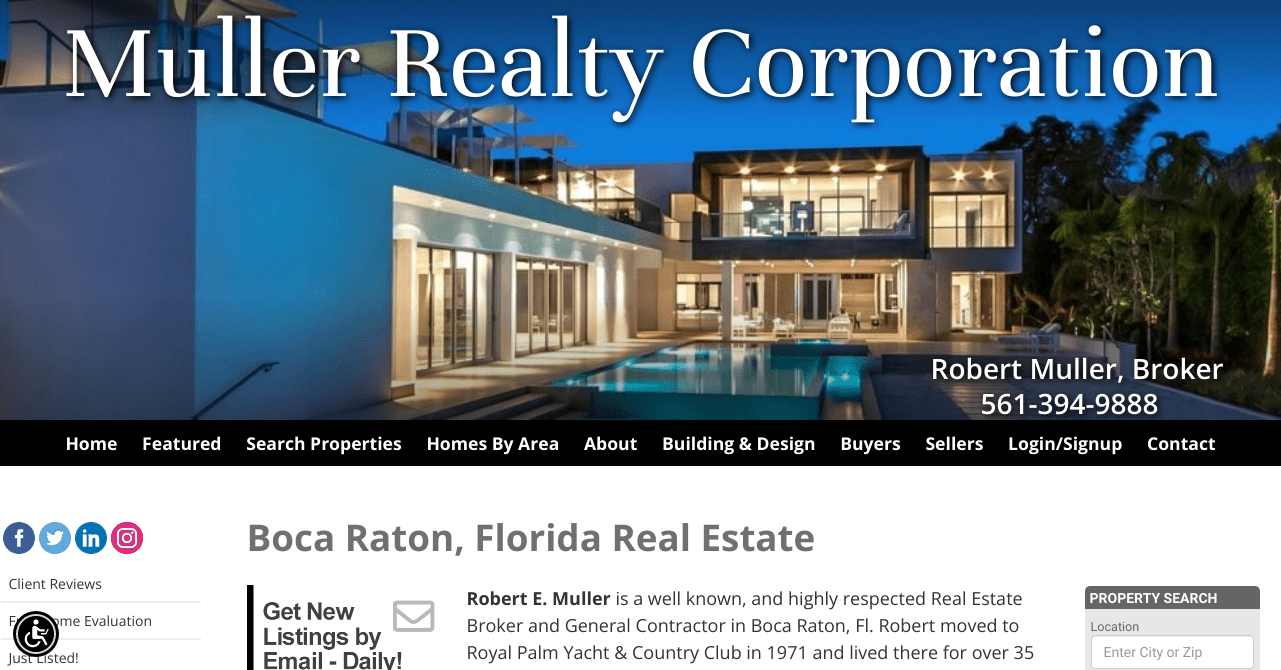 Boca Raton, Florida Real Estate Muller Realty, Realtor
