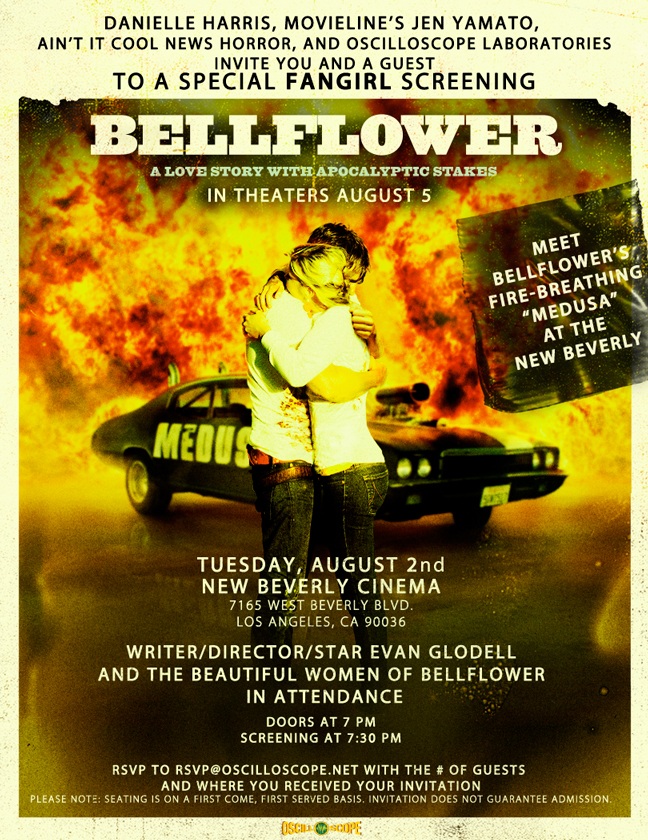 AICN HORROR SCREENING Bug's got news of an LA screening of BELLFLOWER!!!