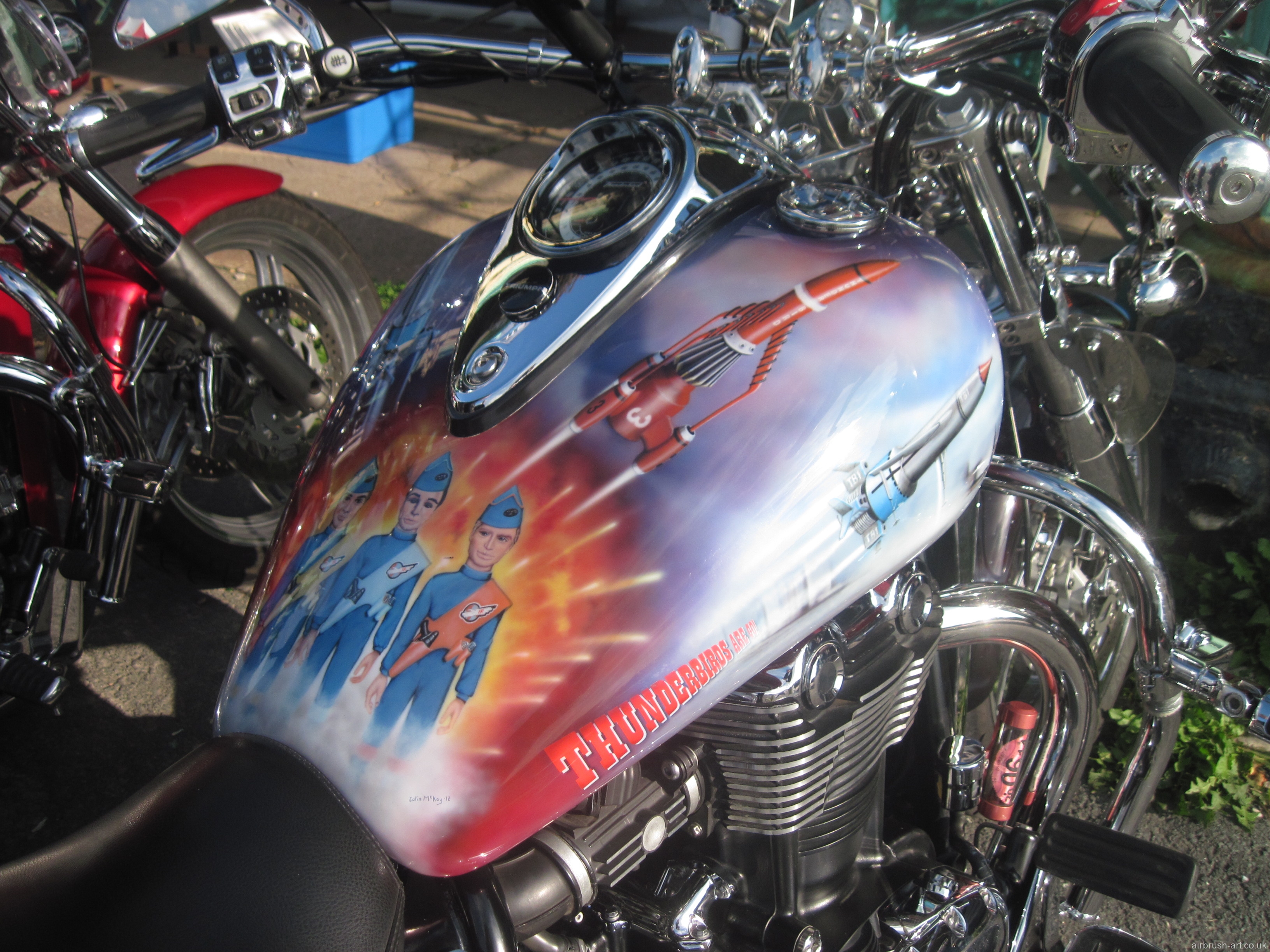 Triumph Thunderbird Airbrushing Airbrush Art