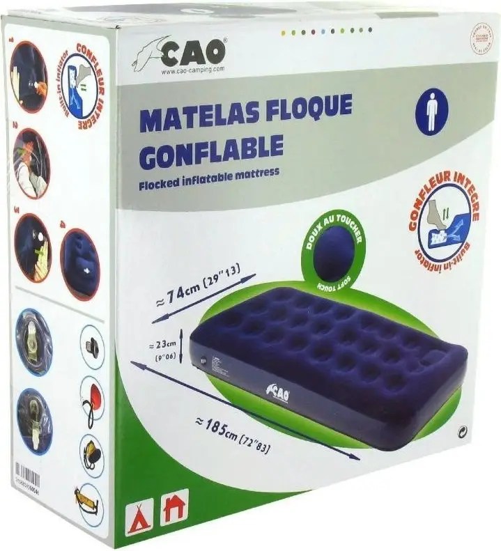 Matelas Pneumatique 1 Place Matelas pneumatique 1 place avec gonfleur intégré CAO Alltricks.fr