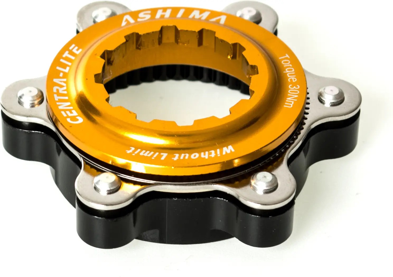 ASHIMA Center Lock adapter Gold mounting holes 6