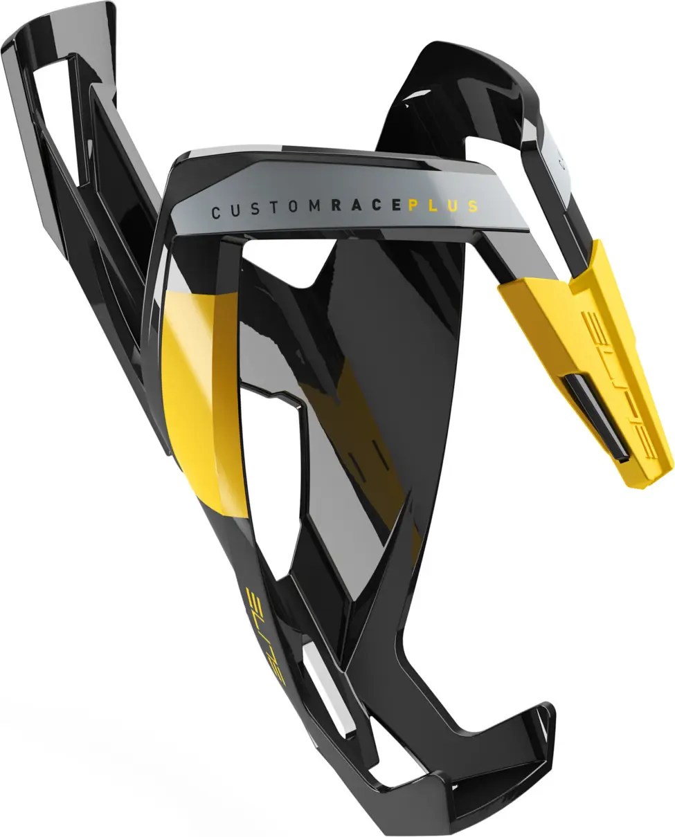 ELITE Custom Race Plus Bottle Cage Black Yellow Alltricks.es