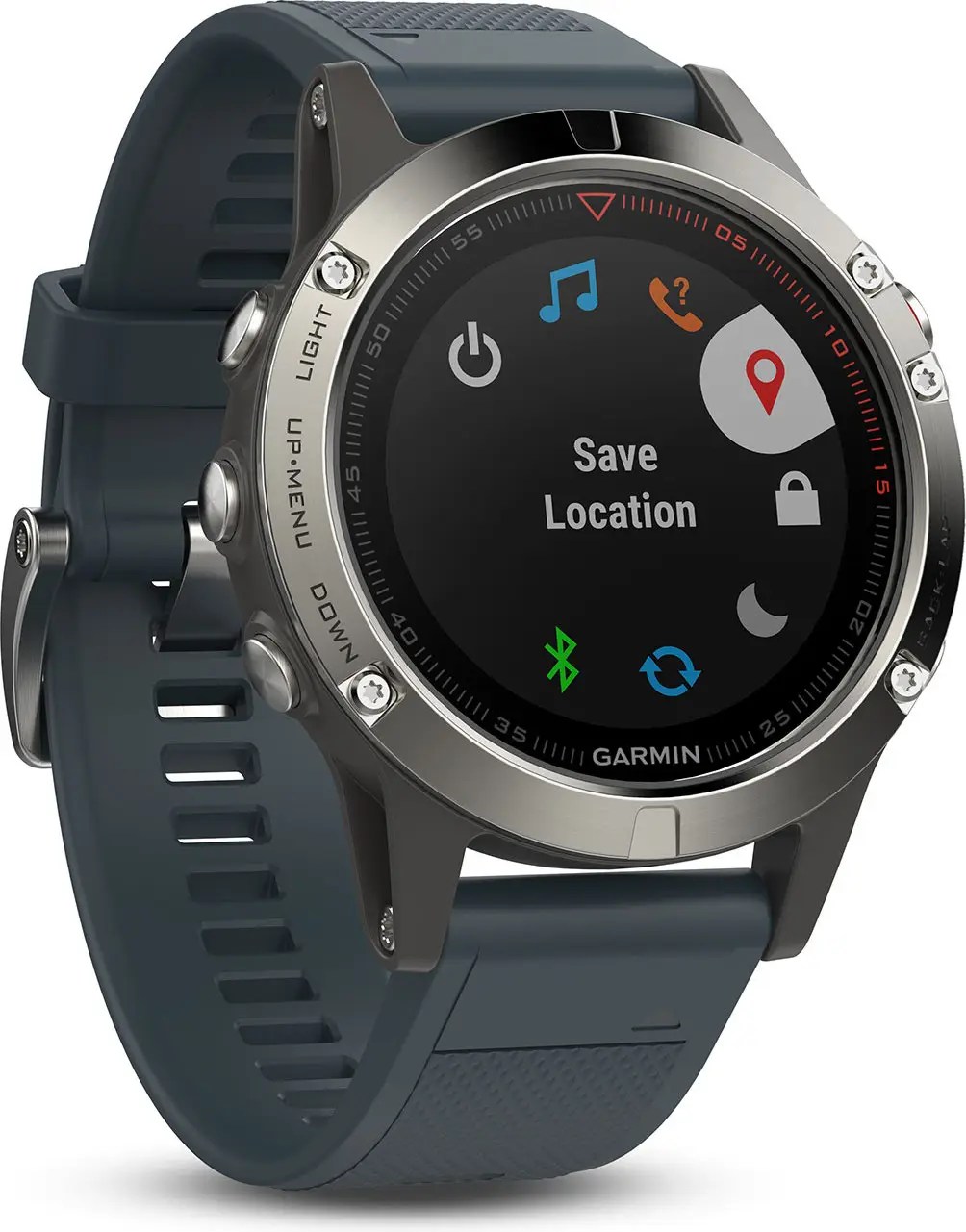Montre de Sport Garmin Fenix 5 HR Argent / Bleu Alltricks.fr