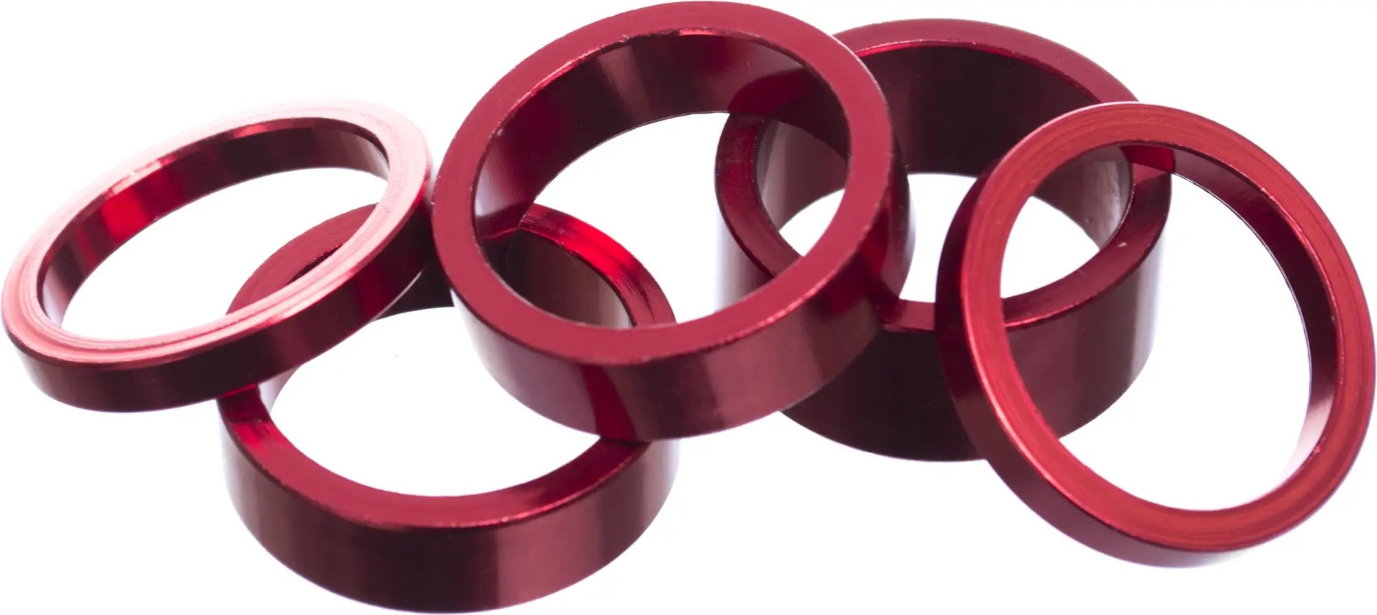 Parts 8.3 Kit of Aluminium Spacers (x5) Red