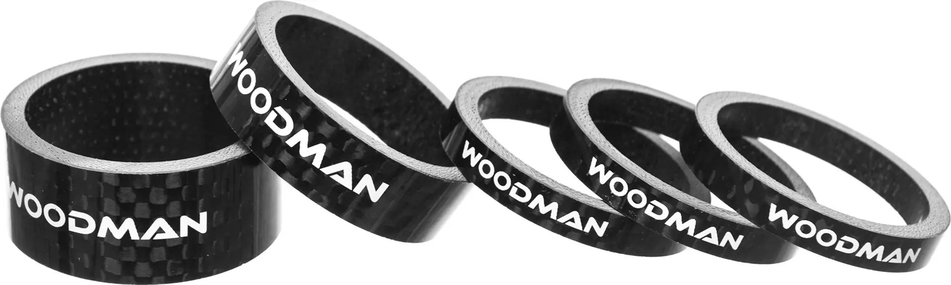 Entretoises de Direction Woodman Carbone 3x5mm / 1x10mm / 1x15mm
