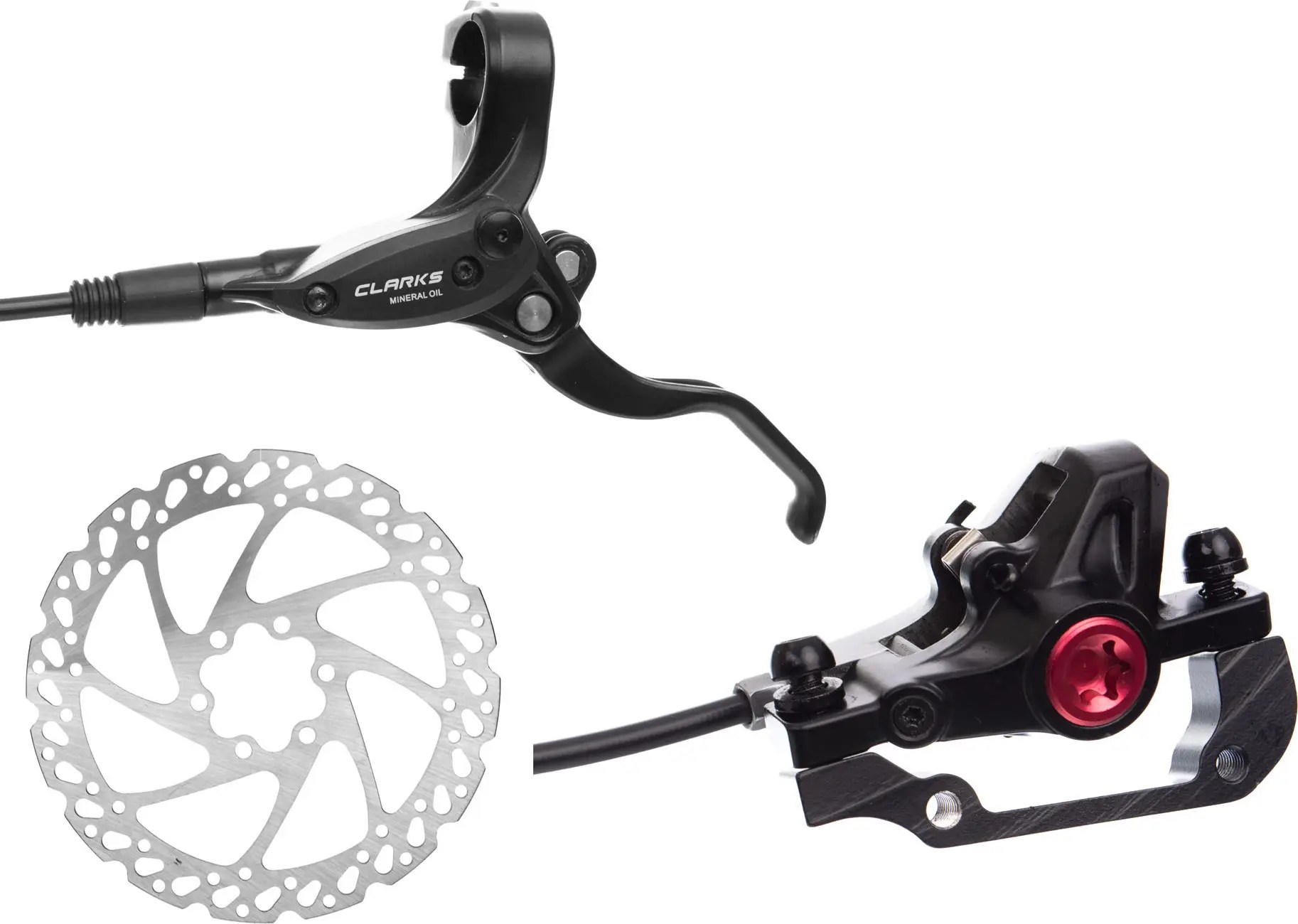 Clarks M2 Front Hydraulic Disc Brake + 180 mm Rotor Black