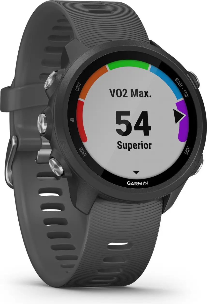 Garmin Forerunner 245 GPS Watch Black With Dark Grey Coloured Band