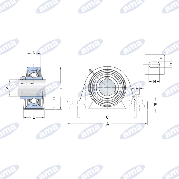 PILLOW BLOCK BEARING SY 30 TF SKF AMA