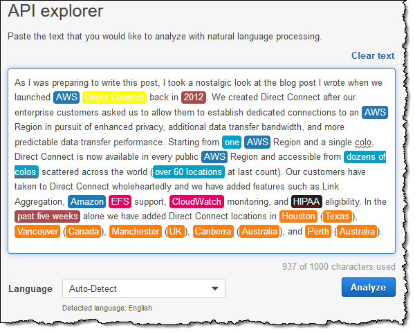 Amazon Comprehend Continuously Trained Natural Language