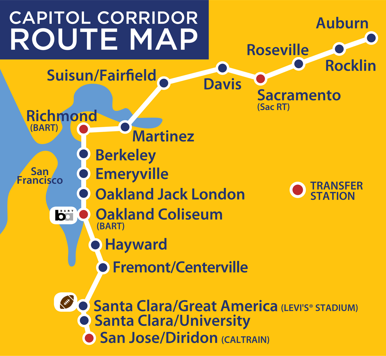 Amtrak Capitol Corridor Map Take Capitol Corridor Trains to Levi's Stadium for Super Bowl 50