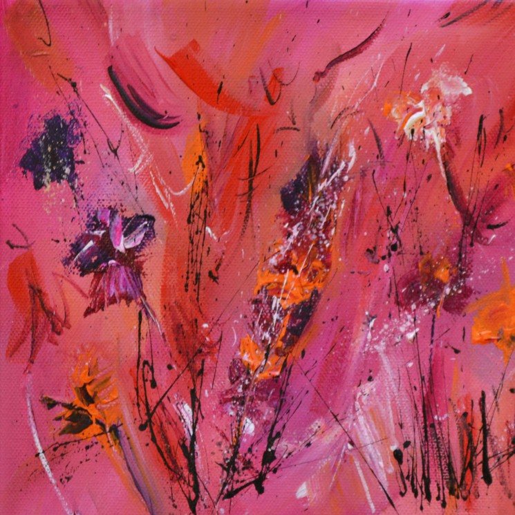 Fleurs Magenta By Ame Sauvage 2021 Painting Artsper 1147119