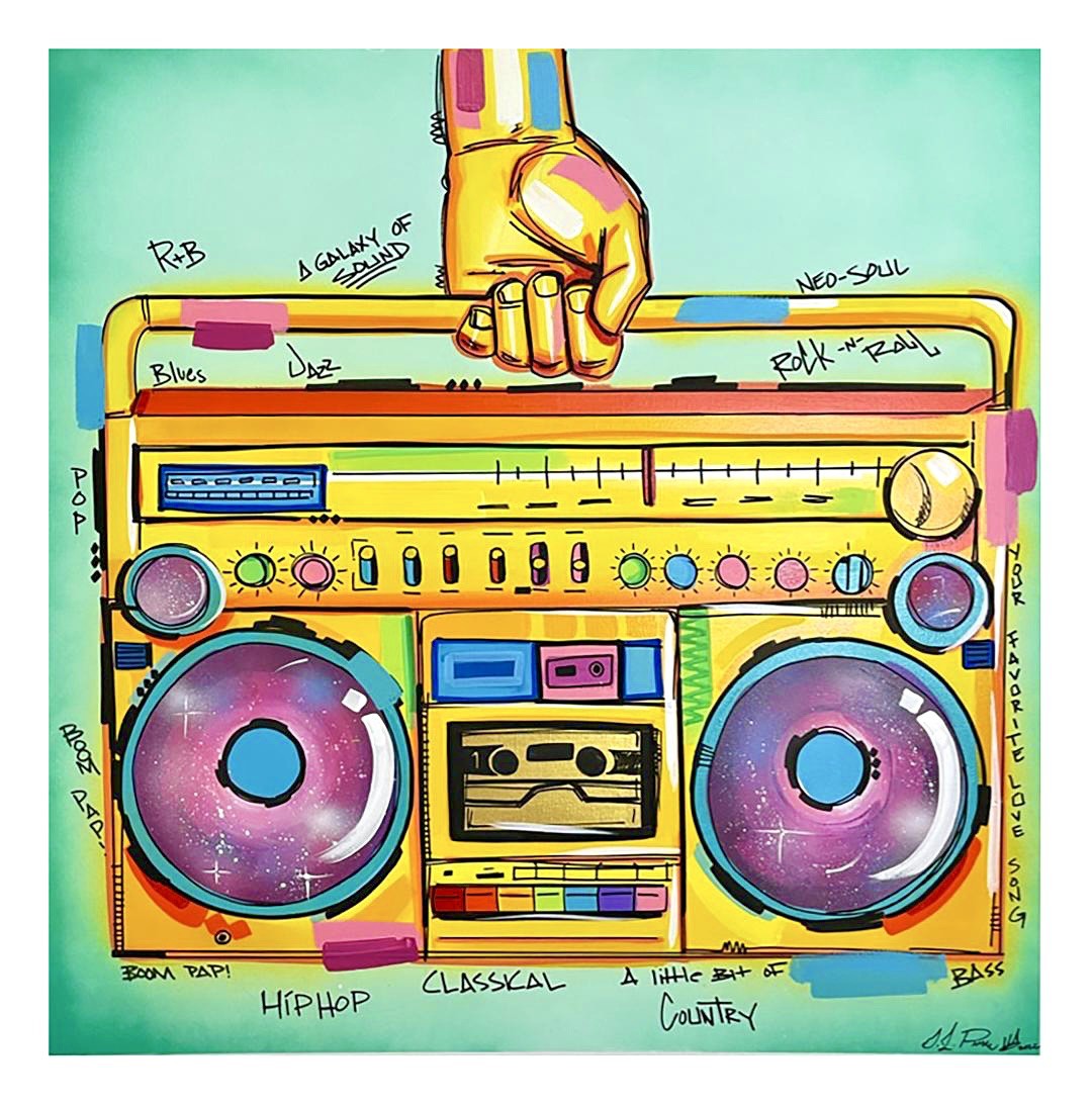 Boombox (Universal Sound) by King Redd, 2022 Painting Artsper (1731015)