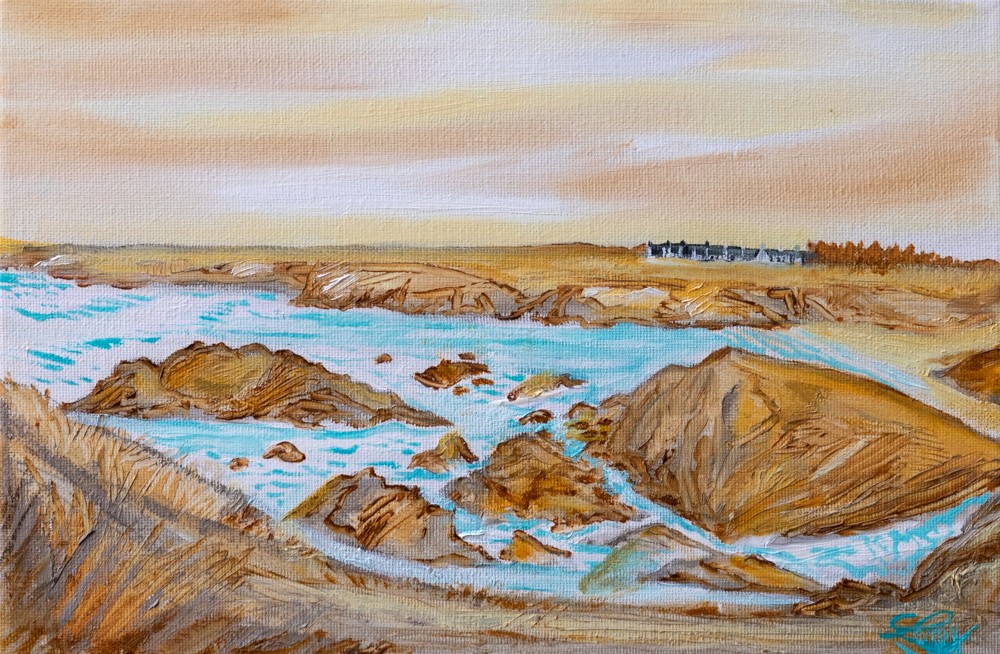 La plage de Donnant série Paysage marin de BelleîleenMer by Virginie Le Roy, 2023