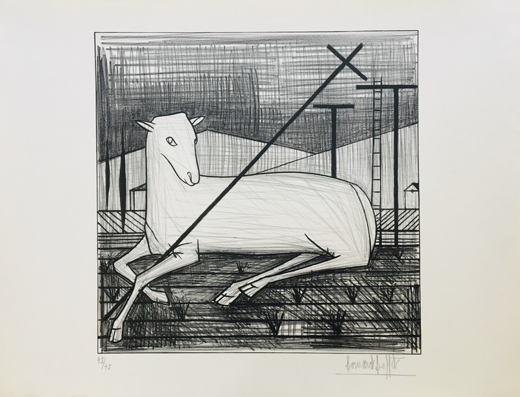 L Agneau Pascal By Bernard Buffet 1954 Print Artsper 745698
