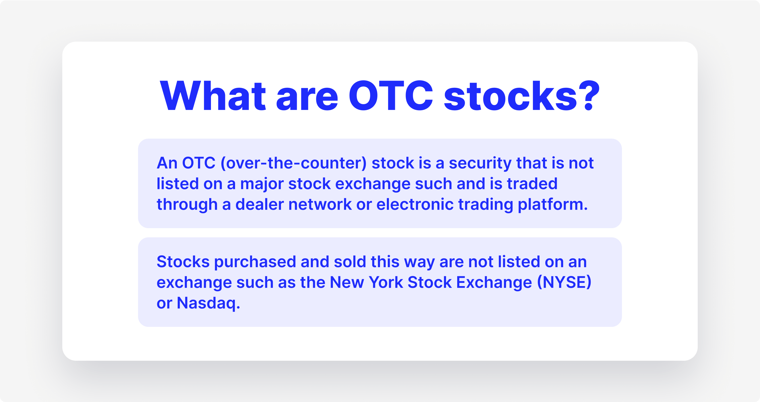 What Does Over The Counter (OTC) Stand For in Trading?