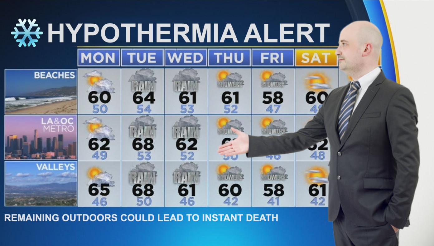 California Issues Hypothermia Warning After Temperature Drops Below 68
