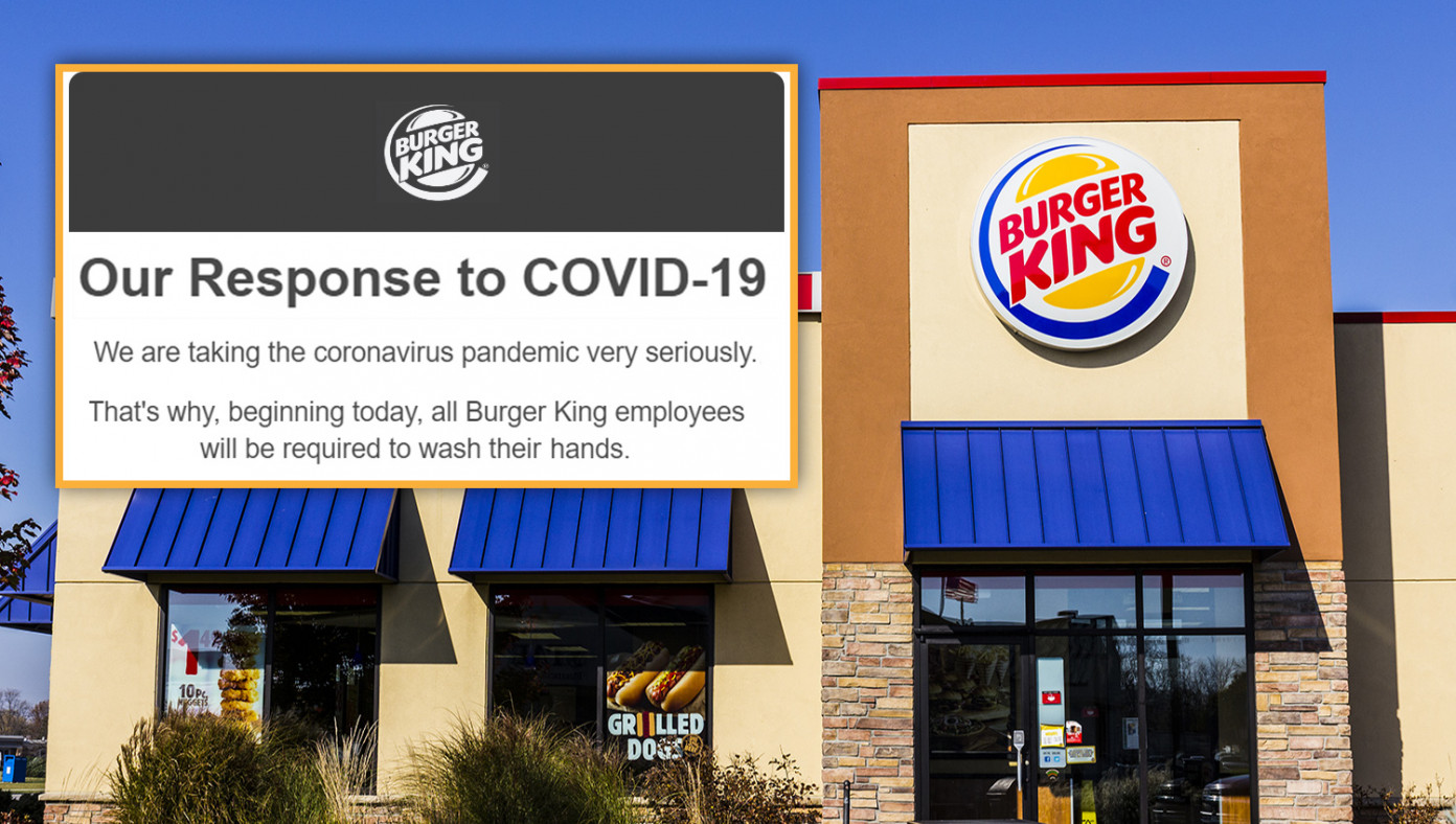 Burger King Sends Email Informing Customers Staff Will Now Be Required