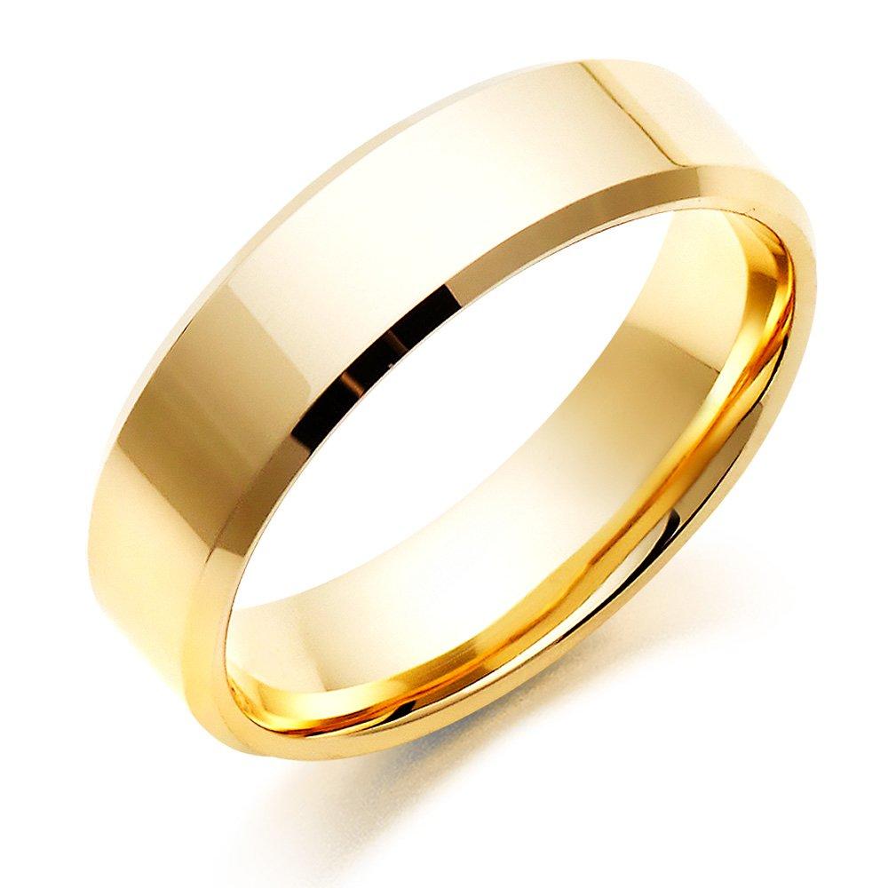 9ct Yellow Gold Men's Wedding Ring 0004984 Beaverbrooks the Jewellers