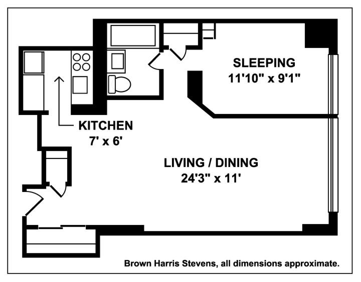 Closed One Bedroom In Murray Hill, Midtown East, NYC, ID 13058090