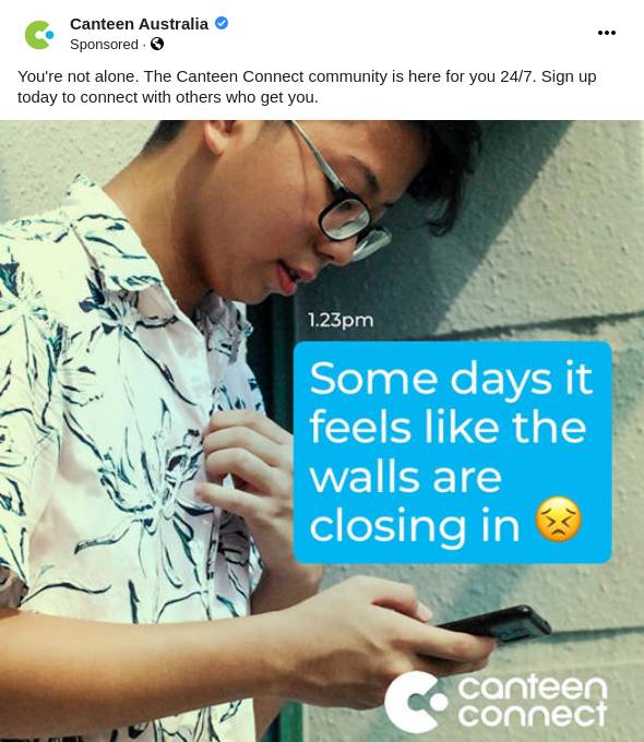 CanTeen Connect Young Adult & Teens Cancer Support Community Ad BigDatr