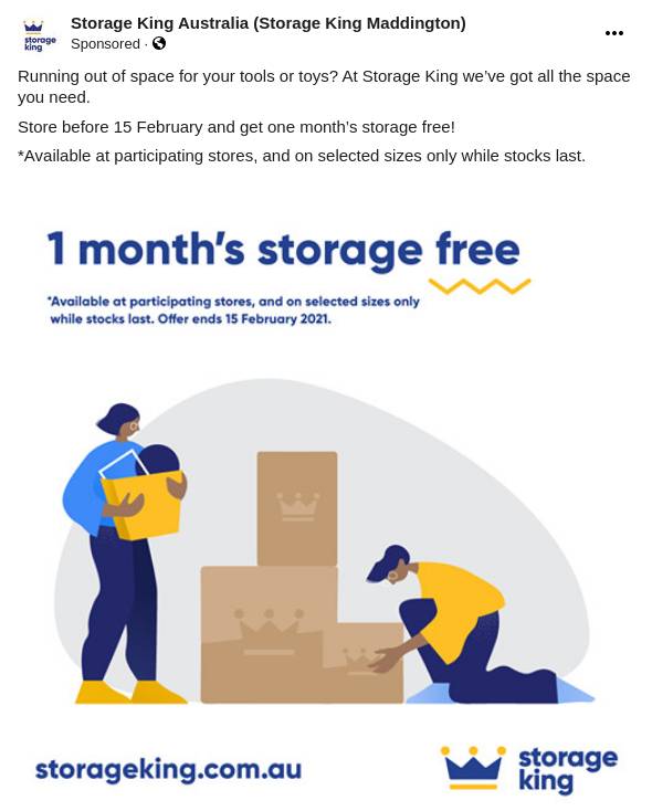 Storage King Ad Bigdatr