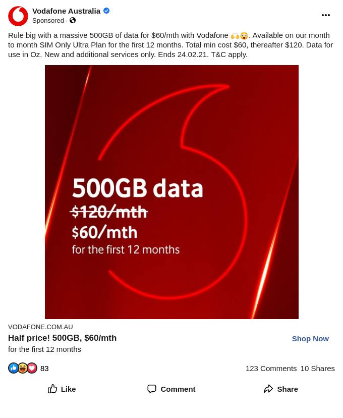 SIM Only and BYO Mobile Phone Plans Vodafone Australia Ad Bigdatr