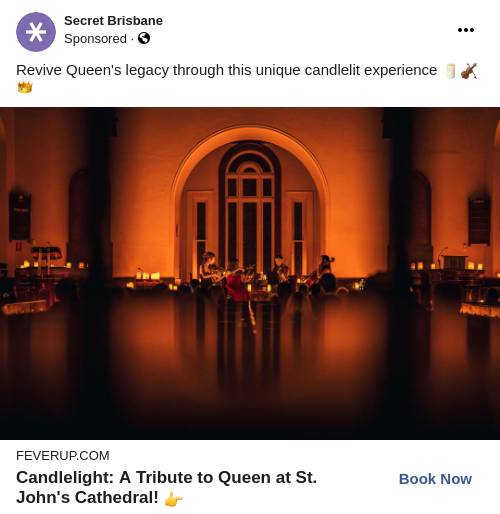 Candlelight Tribute to Queen at St. John's Cathedral Fever Ad