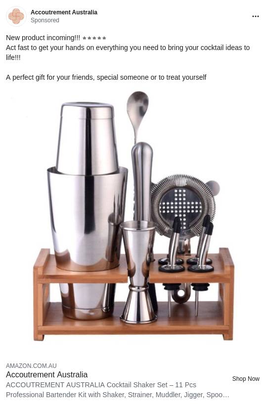 ACCOUTREMENT AUSTRALIA Cocktail Shaker Set 11 Pcs Professional